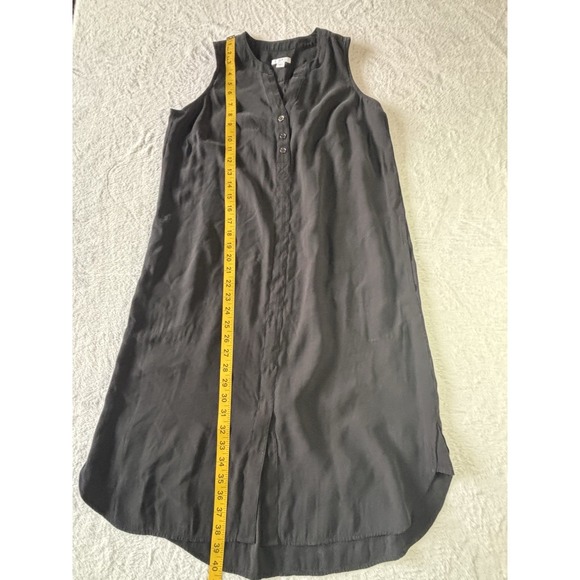 J-Jill Women's Tunic Black Dress Size Small with Pockets Sleeveless Summer Beach - Picture 4 of 13